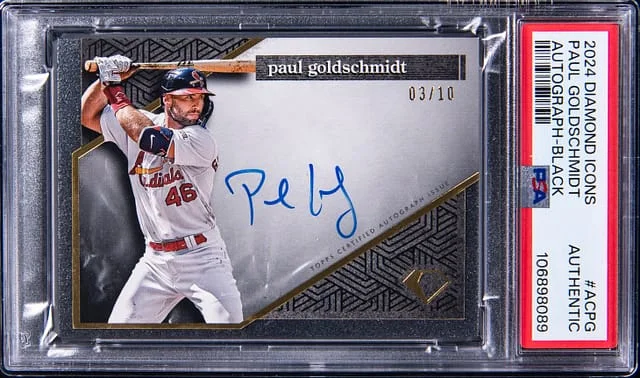 2024 Topps Paul Goldschmidt Diamond Icons Autograph Black #AC-PG card image