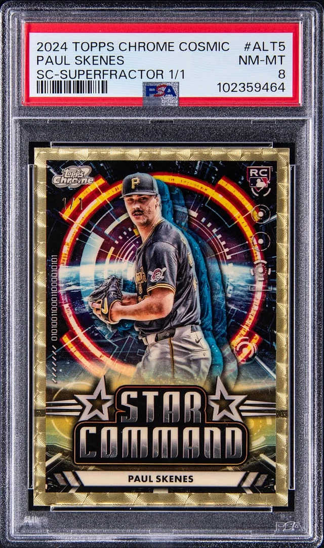 2024 Topps Paul Skenes Cosmic Chrome Star Command SuperFractor #ALT-5 card image