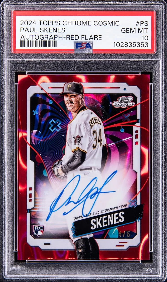 2024 Topps Paul Skenes Cosmic Chrome Autograph Black Eclipse #CCA-PS card image