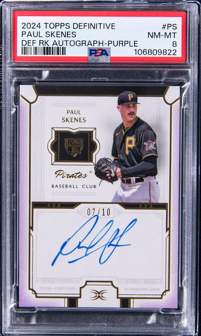 2024 Topps Paul Skenes Definitive Collection Autograph Purple #DRA-PS card image