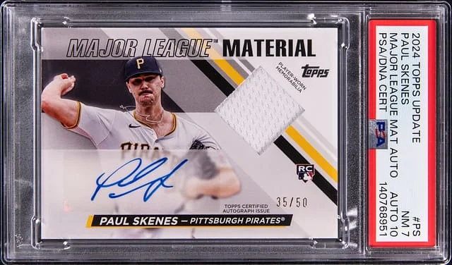 2024 Topps Paul Skenes Major League Material Autographs #MLMAU-PS card image
