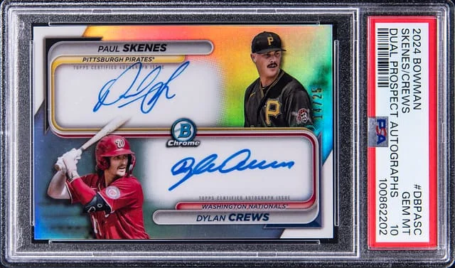 2024 Topps Paul Skenes/Dylan Crews Dual Bowman Dual Prospect Autographs #DBPA-SC card image