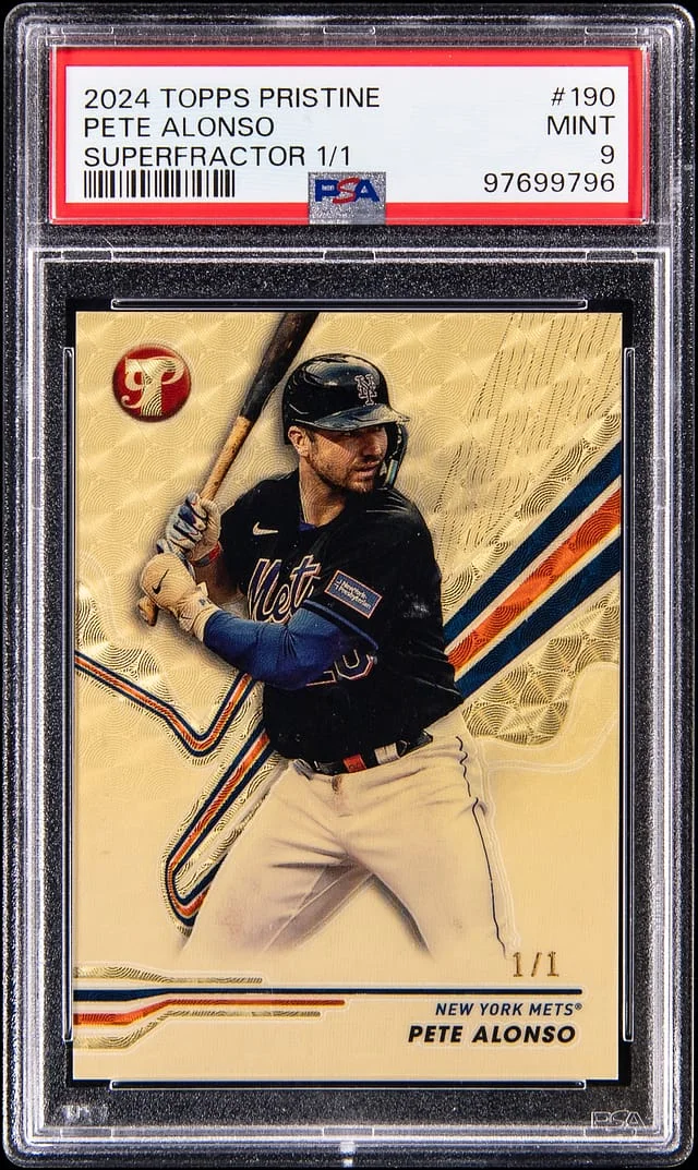 2024 Topps Pete Alonso Pristine SuperFractor #190 card image