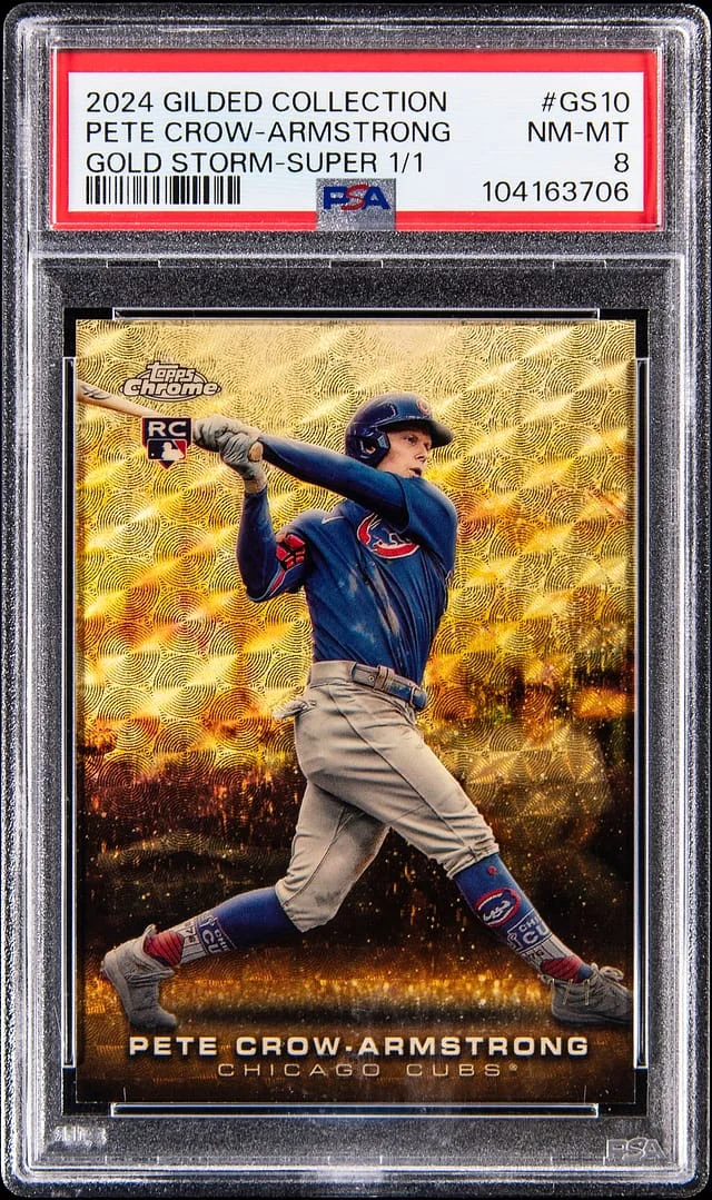 2024 Topps Pete Crow-Armstrong Gilded Collection Gold Storm SuperFractor #GS-10 card image