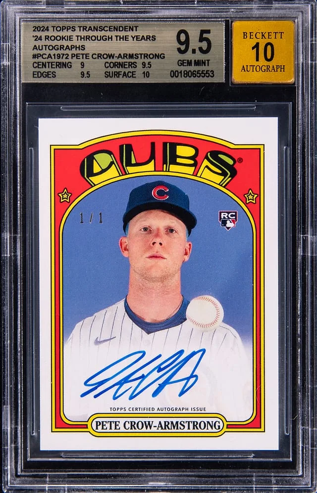 2024 Topps Pete Crow-Armstrong Transcendent Collection '24 Through The Years Autographs #PCA-1972 card image