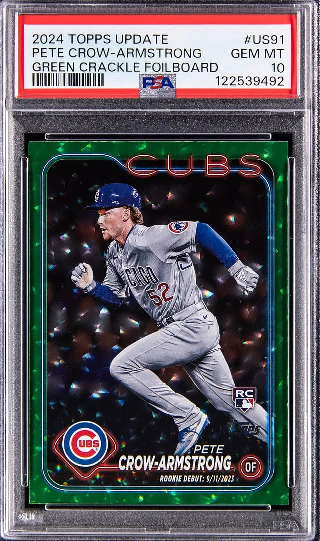 2024 Topps Pete Crow-Armstrong Green Crackle Foilboard #US91 card image