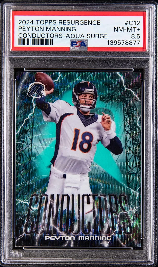 2024 Topps Peyton Manning Resurgence Conductors Aqua Surge #C12 card image