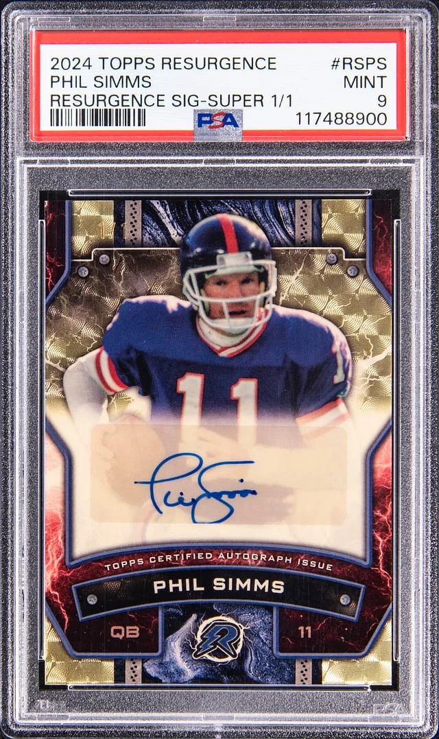 2024 Topps Phil Simms Resurgence Resurgence Signature SuperFractor #RSPS card image