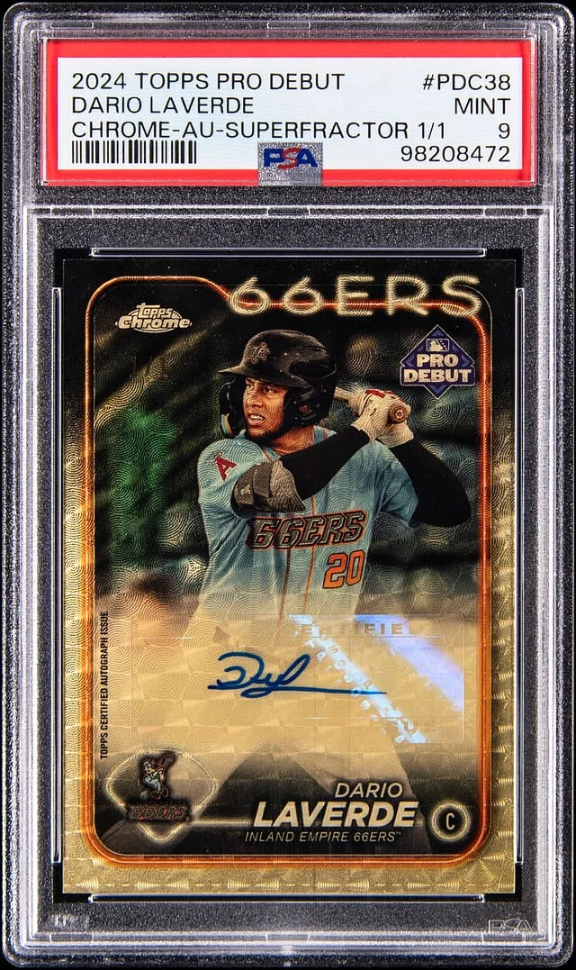 2024 Topps Pro Debut Dario Laverde Chrome Autographs SuperFractor #PDC-38 card image
