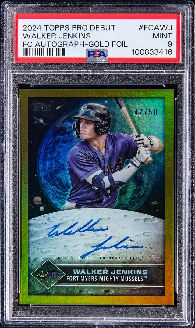 2024 Topps Pro Debut Walker Jenkins Future Cornerstones Autograph Gold Foil #FCAWJ card image