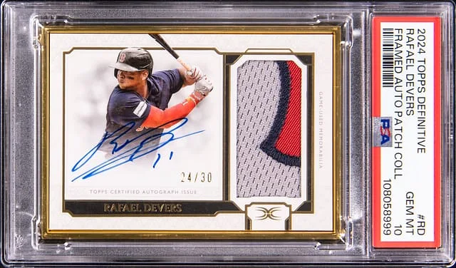 2024 Topps Rafael Devers Definitive Framed Autograph Patch Collection #RD card image