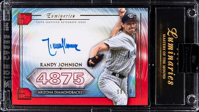 2024 Topps Randy Johnson Luminaries Masters of the Mound Autograph Red #MOM-RJ1 card image