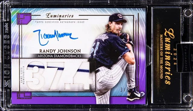 2024 Topps Randy Johnson Luminaries Master of the Mound Autograph Relic #MOMAR-RJ1 card image
