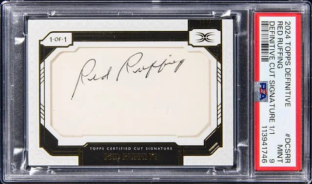 2024 Topps Red Ruffing Definitive Collection Cut Signature #DCS-RR card image