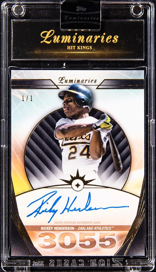 2024 Topps Rickey Henderson Luminaries Hit Kings Autograph #HK-RICK card image