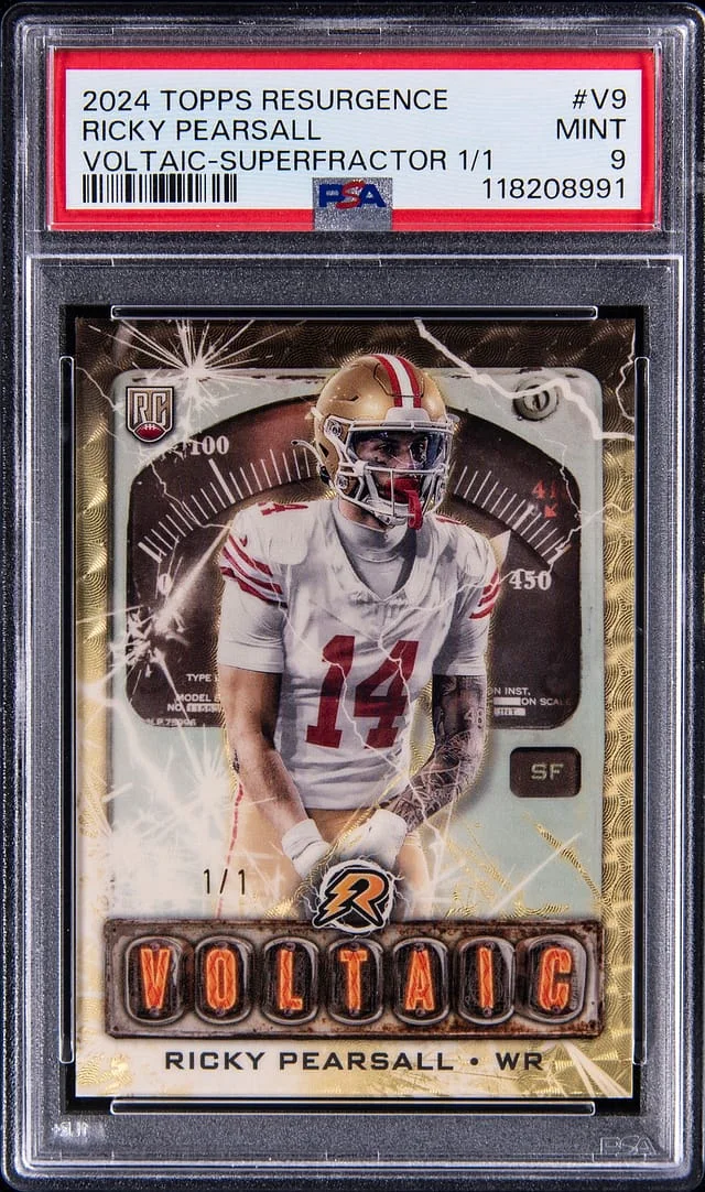 2024 Topps Ricky Pearsall Resurgence Voltaic SuperFractor #V9 card image