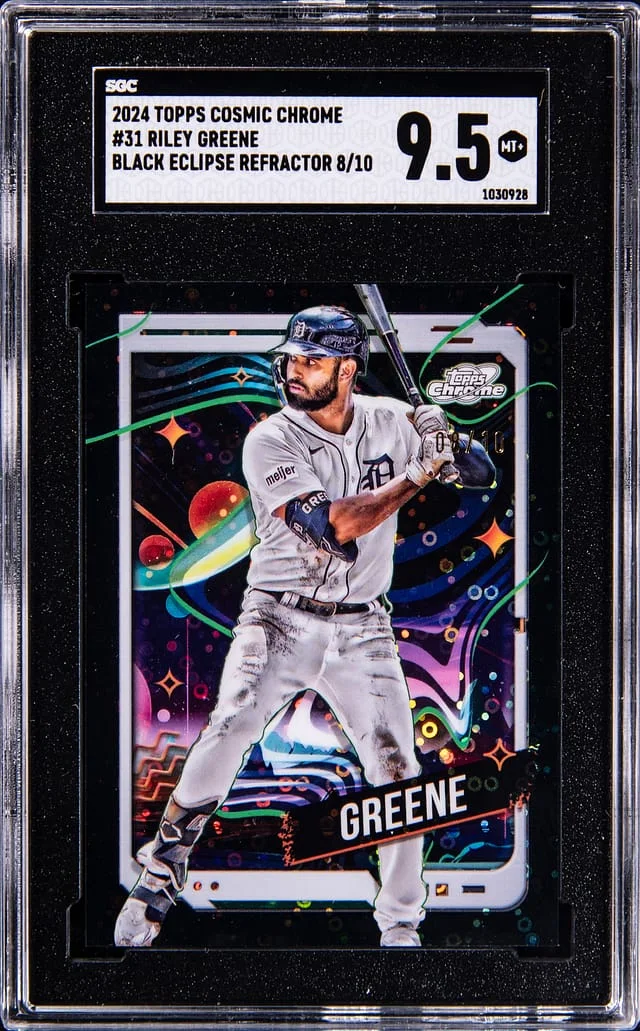 2024 Topps Riley Greene Cosmic Chrome Black Eclipse Refractor #31 card image