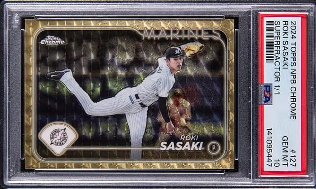 2024 Topps Roki Sasaki NPB Chrome SuperFractor #127 card image