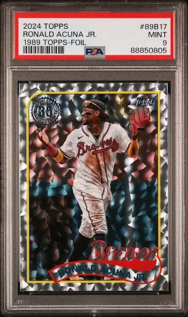 2024 Topps Ronald Acuna Jr. 1989 Topps Baseball Foil #89B17 card image