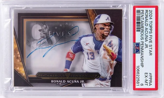 2024 Topps Ronald Acuna Jr. Five Star Pentamerous Penmanship #PP-RA card image