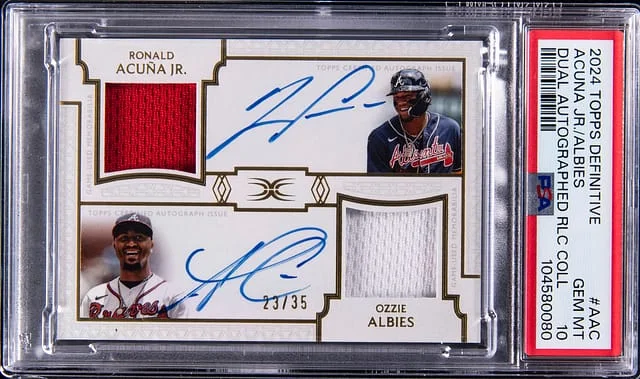 2024 Topps Ronald Acuna Jr./Ozzie Albies Definitive Dual Autographed Relic Collection #AAC card image