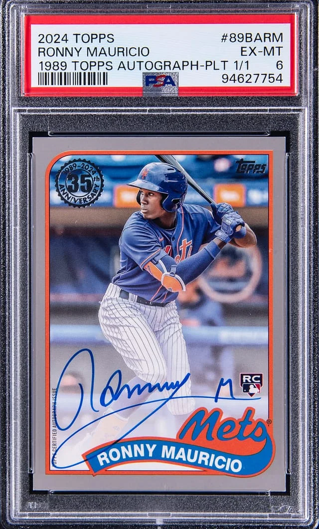 2024 Topps Ronny Mauricio 1989 Topps Autograph Platinum #89BA-RM card image