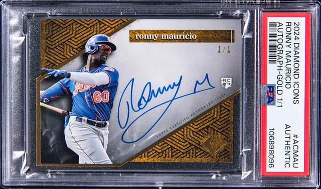 2024 Topps Ronny Mauricio Diamond Icons Autograph Gold #AC-MAU card image
