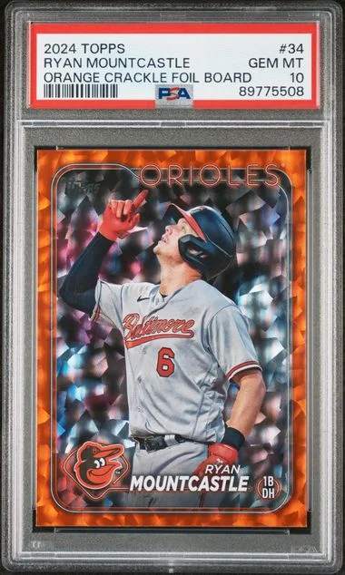 2024 Topps Ryan Mountcastle Orange Crackle Foil Board #34 card image