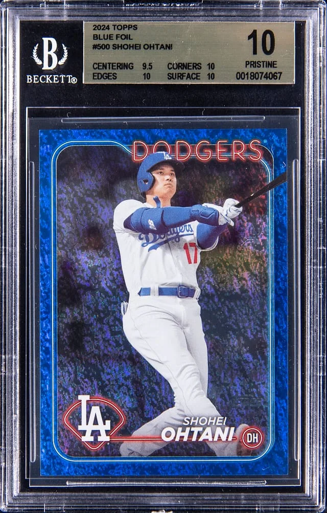 2024 Topps Series 2 Shohei Ohtani Blue Foil #500 card image