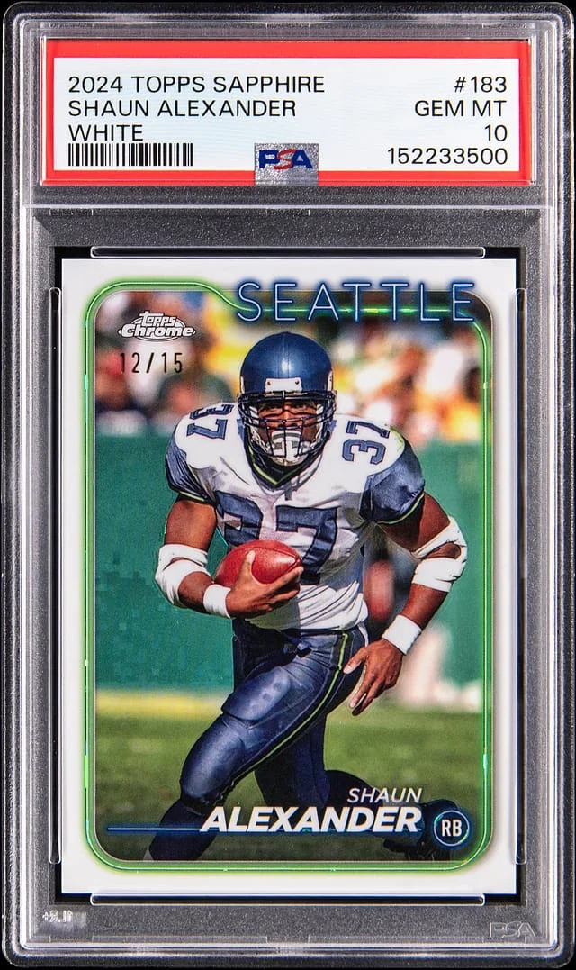 2024 Topps Shaun Alexander Sapphire White #183 card image