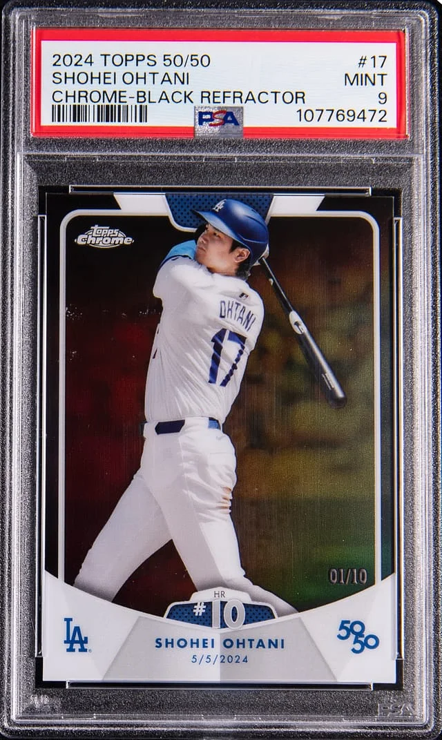 2024 Topps Shohei Ohtani 50/50 Chrome Black Refractor #17 card image