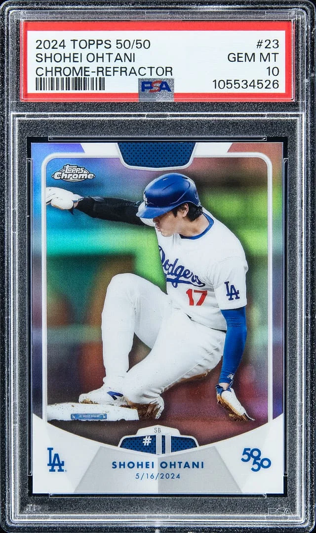 2024 Topps Shohei Ohtani 50/50 Chrome Refractor #23 card image