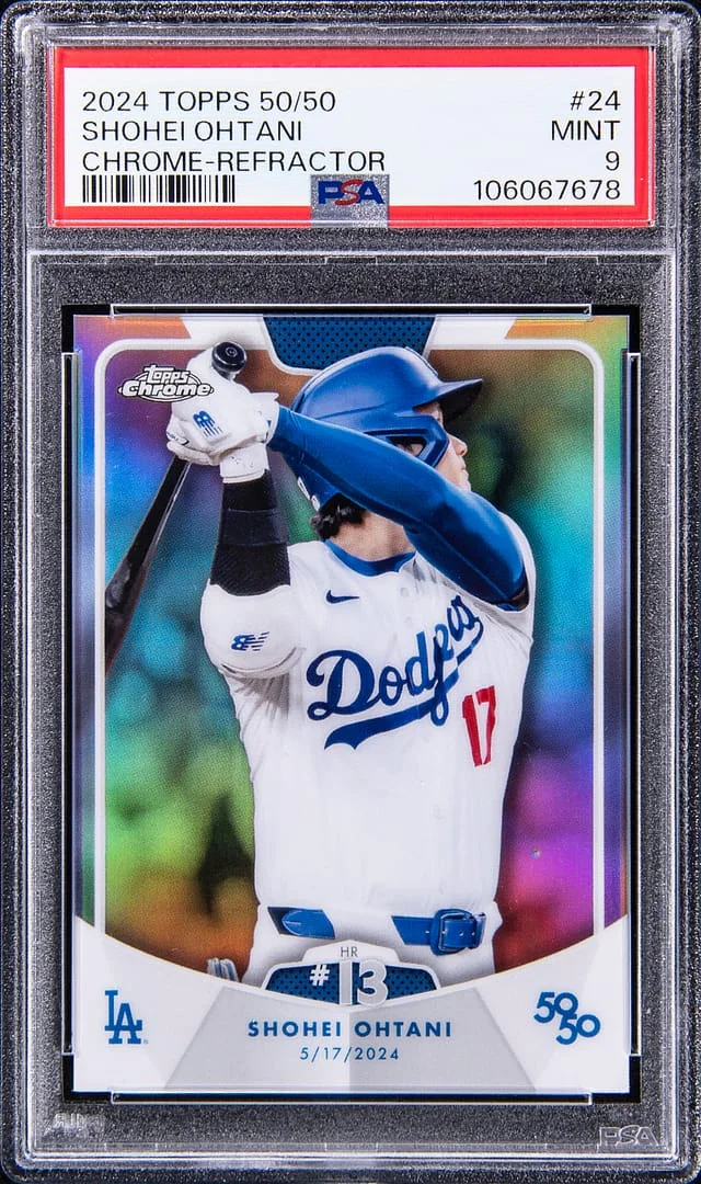 2024 Topps Shohei Ohtani 50/50 Chrome Refractor #24 card image