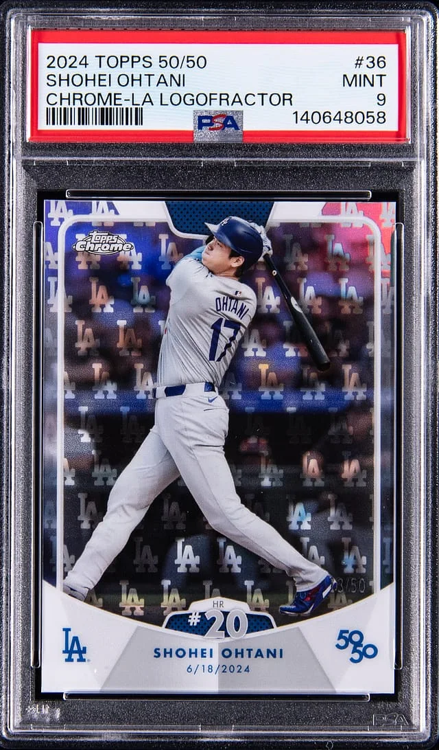 2024 Topps Shohei Ohtani 50/50 Chrome LA LogoFractor #36 card image