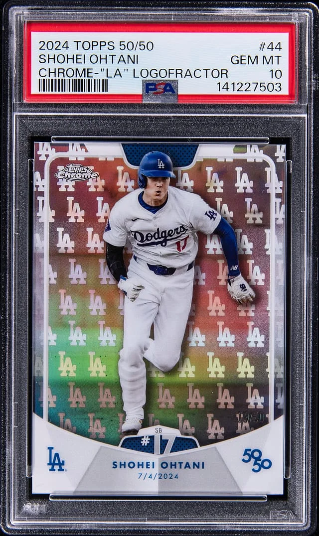 2024 Topps Shohei Ohtani 50/50 Chrome LA LogoFractor #44 card image