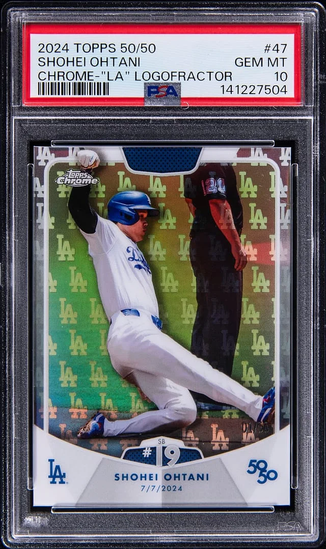 2024 Topps Shohei Ohtani 50/50 Chrome LA LogoFractor #47 card image