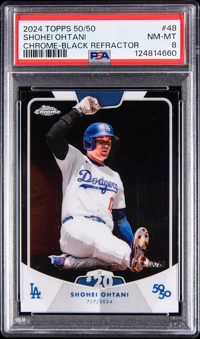 2024 Topps Shohei Ohtani 50/50 Chrome Black Refractor #48 card image