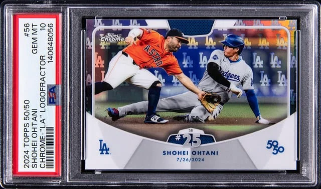 2024 Topps Shohei Ohtani 50/50 Chrome LA LogoFractor #56 card image