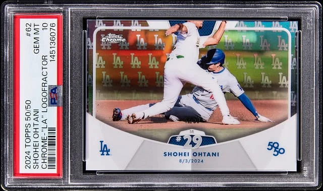 2024 Topps Shohei Ohtani 50/50 Chrome LA LogoFractor #62 card image
