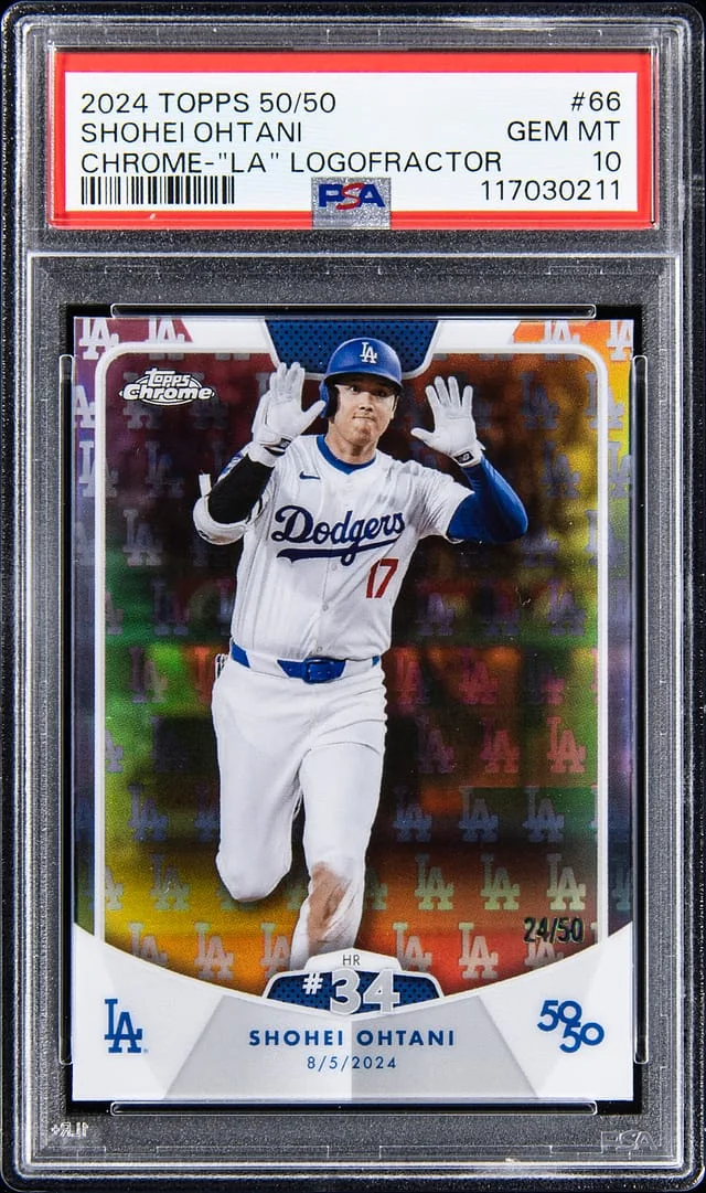 2024 Topps Shohei Ohtani 50/50 Chrome LA Logofractor #66 card image