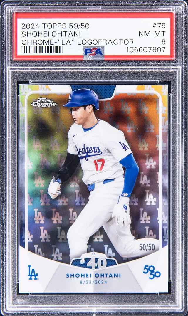 2024 Topps Shohei Ohtani 50/50 Chrome LA LogoFractor #79 card image