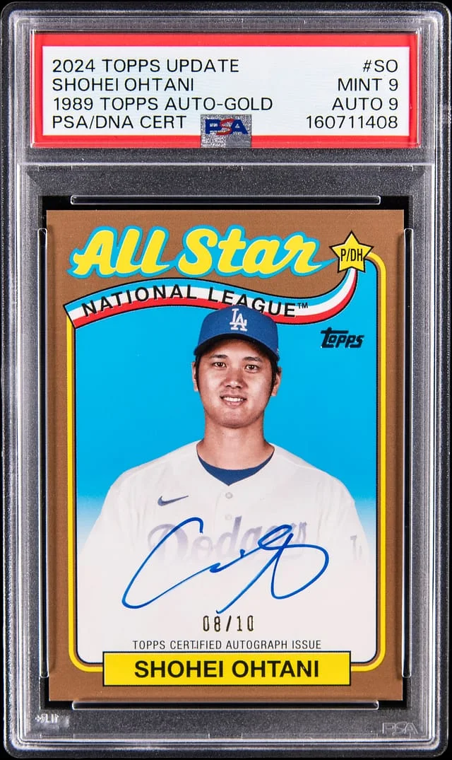 2024 Topps Shohei Ohtani 1989 Topps Autograph Gold #89ASA-SO card image