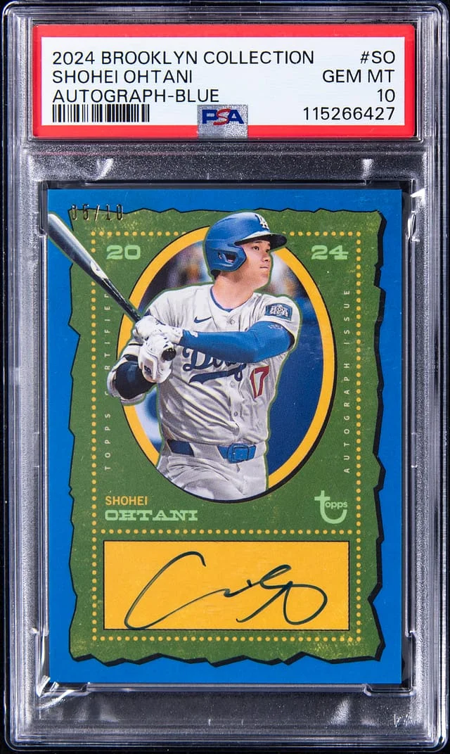 2024 Topps Shohei Ohtani Brooklyn Collection Autographs Blue #AC-SO card image