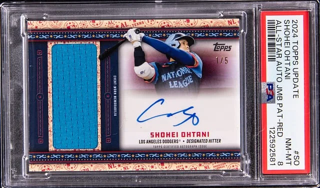 2024 Topps Shohei Ohtani All-Star Autographs Jumbo Patch Red #ASAJP-SO card image