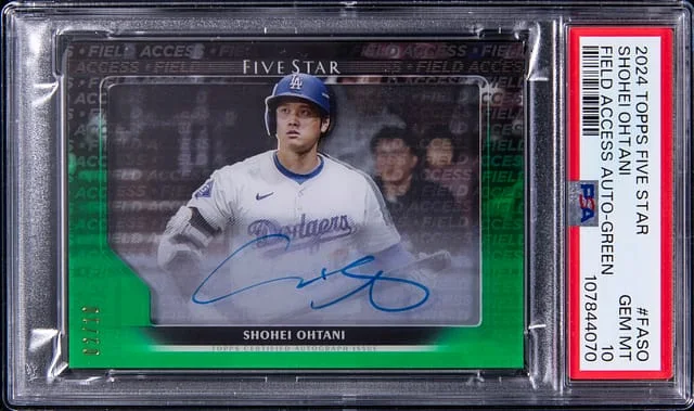 2024 Topps Shohei Ohtani Five Star Field Access Autographs Green #FA-SO card image