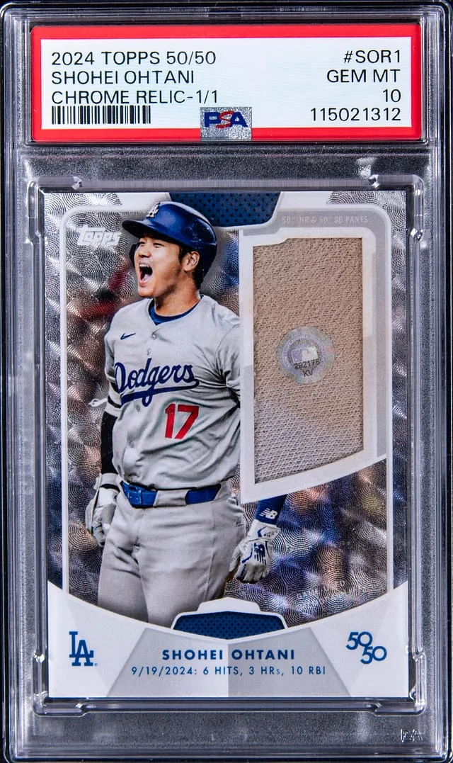 2024 Topps Shohei Ohtani Game-Used 50/50 Chrome Relics #SOR-1 card image
