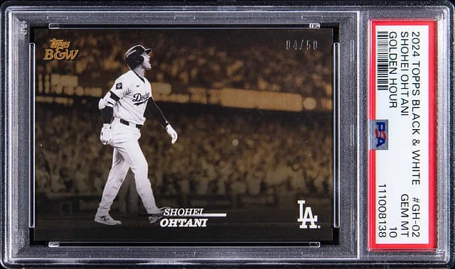 2024 Topps Shohei Ohtani Black & White Golden Hour #GH-02 card image