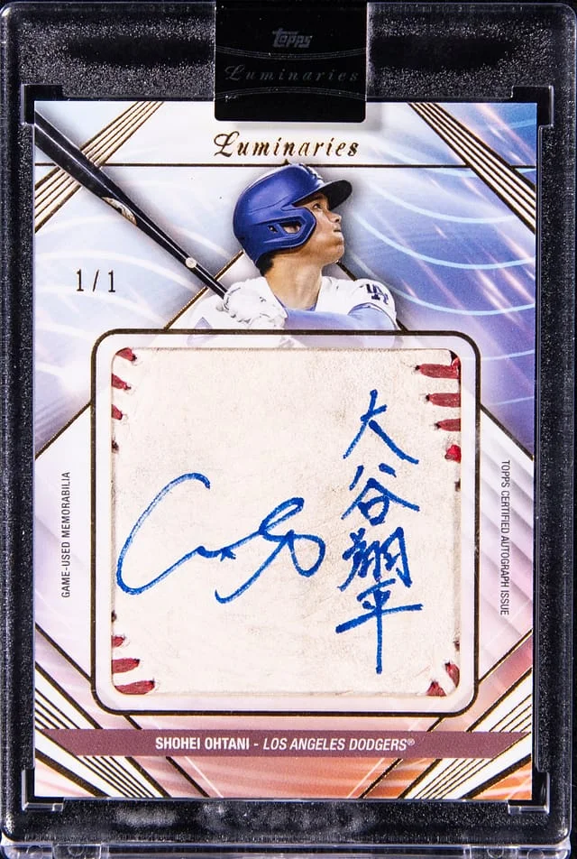 2024 Topps Shohei Ohtani Luminaries Home Run Kings Baseball Leather Autographs #HRKBLA-SHO card image