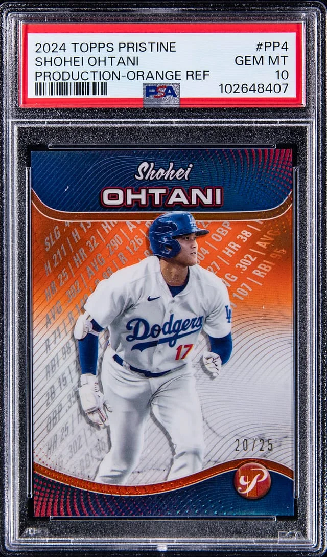 2024 Topps Shohei Ohtani Pristine Production Blue Refractor #PP-4 card image