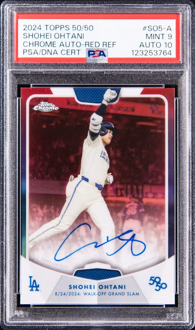 2024 Topps Shohei Ohtani 50/50 Chrome Autograph Black Refractor #SO5-A card image